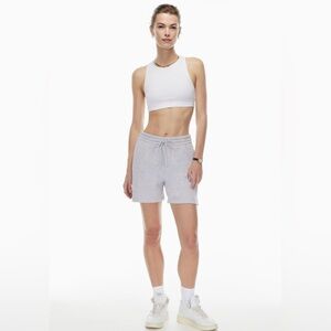 TNA Cozy Fleece Boyfriend Short | Size L Light Green